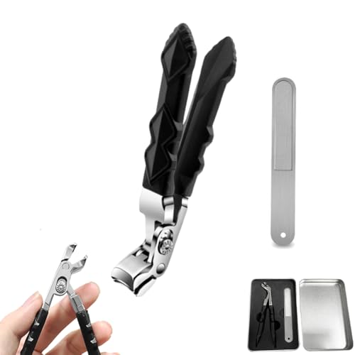 Clipmaster Pro Nail Clippers,2025 New Nail Clipper, Clipmaster Pro Toenail Clippers, Large Angled Head Toenail Clippers with Wide Opening, for Seniors Thick Toenails (1 Set)
