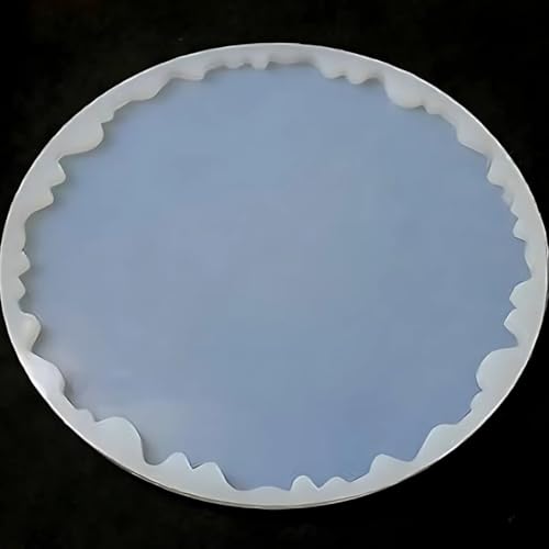 Image of R H Lifestyle Silicone Moulds Round Coaster Mould for Resin Art Epoxy Casting Mould Tray, Photo Frame, Plate, Clock Mold Large Resin Mould 14 Inch