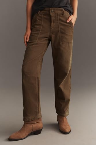 Women's Vintage Corduroy Pants Low Rise Straight Leg Baggy Barrel Jeans Patch Pocket Pants Trouser3