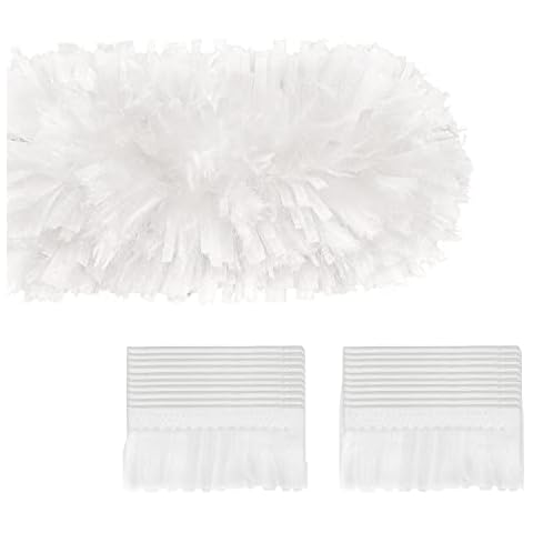 KMAKII Fluffy Duster Refills,Flash Dust Magnet Refill, Disposable Duster Heads, Hand Duster Refills, 20 Pack,White Cover
