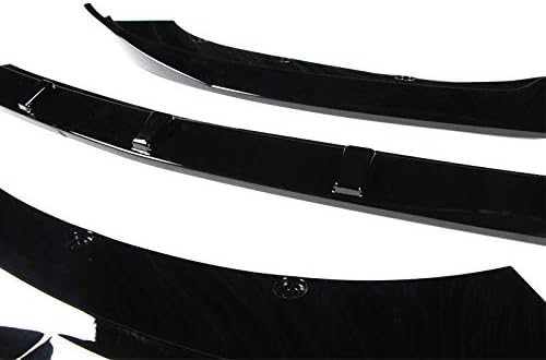 3PCS Front Bumper Lip Kit fit for compatible with 2015-2017 Ford Mustang, Sport-Style Splitter Trim Protection Spoiler, Air-Dam-Chin-Diffuser (Painted Black)