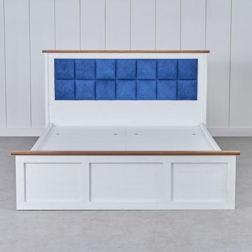 Image of Home Centre Santorini Pearl King Bed with Box Storage - White