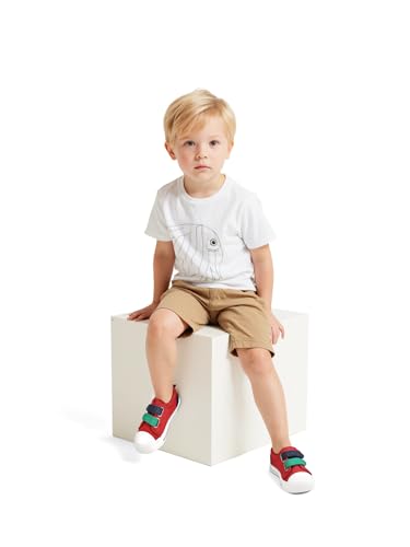 Image of K KomForme Toddler Boys & Girls Shoes Kids Canvas Sneakers with Cartoon Dual Hook and Loops