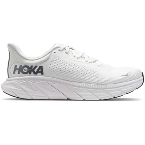 Hoka Men's Arahi 7 Sneaker, Blanc De Blanc/Steel Wool, 9.5 Cover