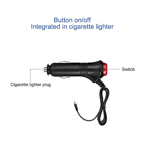Image of 12V /24V Cigarette Lighter Power Supply Kit for Car Rear View Camera and Monitor with 15M RCA Video Connection Extension Cable.