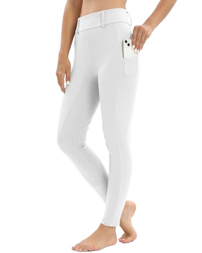 Leggings De Equitación Para Mujer, Ribete Completo Con Bolsillo Para El Teléfono Móvil, Cintura Alta, Pantalones De Equitación Para Mujer Y Niña, Elásticos, Con Trabillas, Blanco, M Leggings De Equitación Para Mujer, Ribete Completo Con Bolsillo Para El Teléfono Móvil, Cintura Alta, Pantalones De Equitación Para Mujer Y Niña, Elásticos, Con Trabillas, Blanco, M