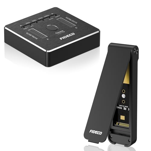 FIDECO M.2 NVMe SATA SSD Cloner Dock and M.2 NVMe SSD Enclosure miniatura 1