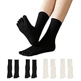 [ジアリメス] 五本指ソックス レディース 4足セット 滑り止め靴下 5本指 くるぶし丈 通気 消臭 吸汗 速乾 柔らかい 保温 綿 標準厚み 通勤 運動 ヨガ スポーツ ランニング 旅行 女性 四季用 おしゃれ (タイプA)