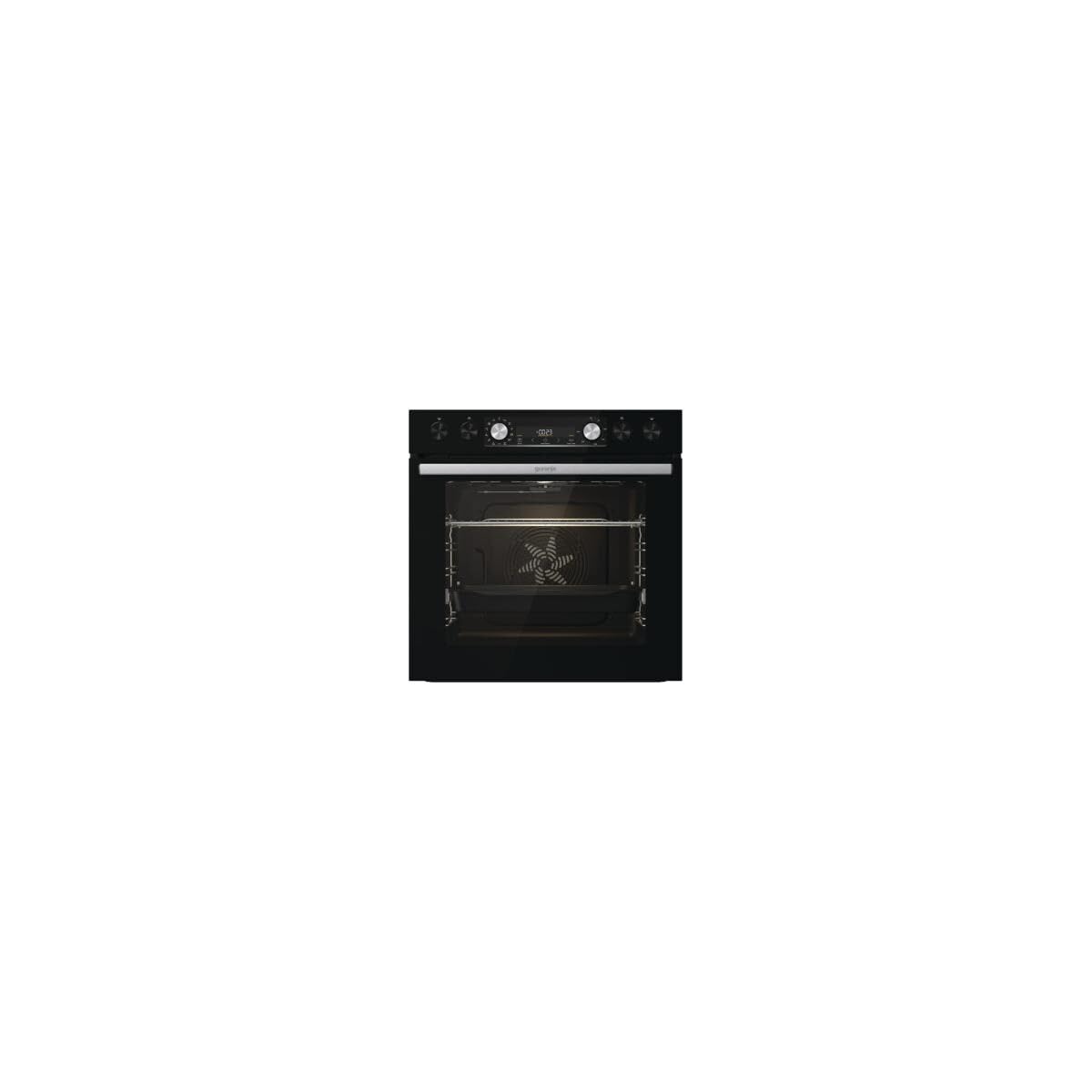 Gorenje Einbau-Herd-Set 4 mit Glaskeramik-Kochfeld, Heißluft, 77 Liter, ExtraSteam, GentleClose, EcoClean, AirFry, PizzaMode, PerfectGrill, Teleskopauszüge, Schwarz