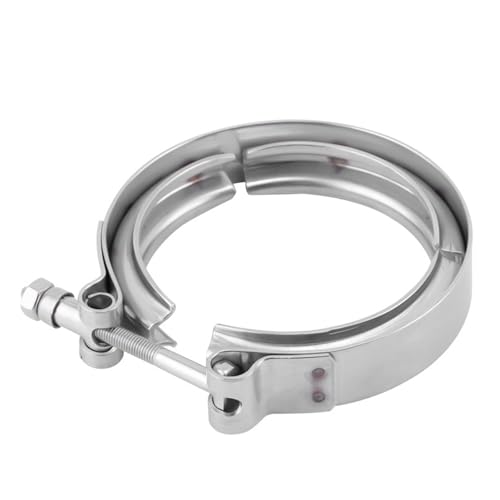 Image of 3" Exhaust Pipe Clamp, 304 Stainless Steel V Band Flange Clamp Klemme Kit Adjustment Range 76mm / 2.99inch