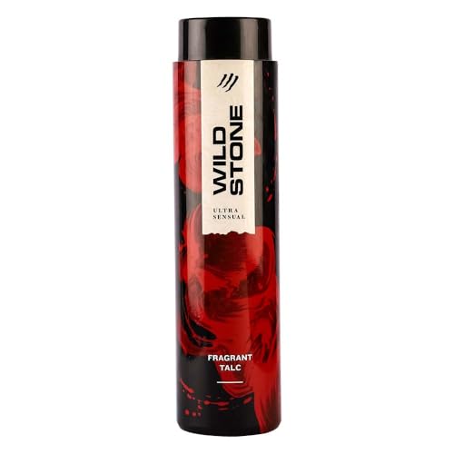 Wild Stone Ultra Sensual Talcum Powder for Men, 400gm, Perfumed Deodorant Talc with Masculine Aromas, Keeps You Smelling Fresh All-day Long