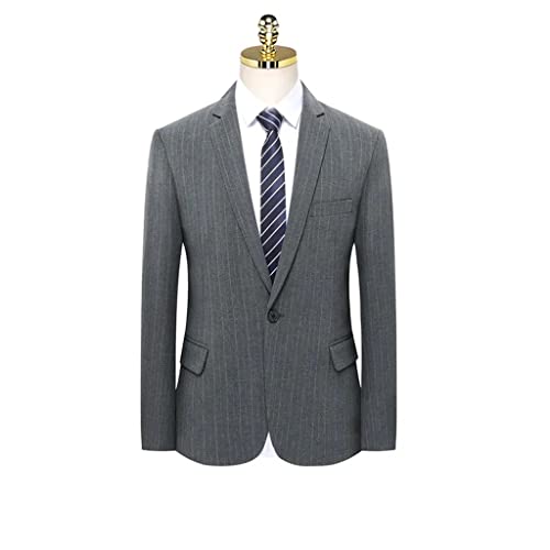 (Jacket + Trousers Men's British Casual Business Gentleman Slim Fit Suit 2 Piece Set3