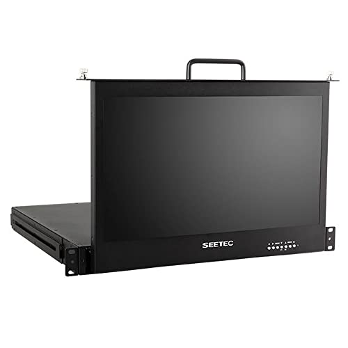 Image of 17.3 Inch 1RU Pull Out Rack Mount Monitor Full HD 1920x1080 Broadcast LCD Monitor SC173-HD-56 (HDMI)