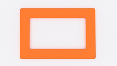 Focus Plastics DOUBLE LIGHT SWITCH SOCKET COLOURED ACRYLIC SURROUND FINGER PLATE - HUGE COLOUR CHOICE (Orange)