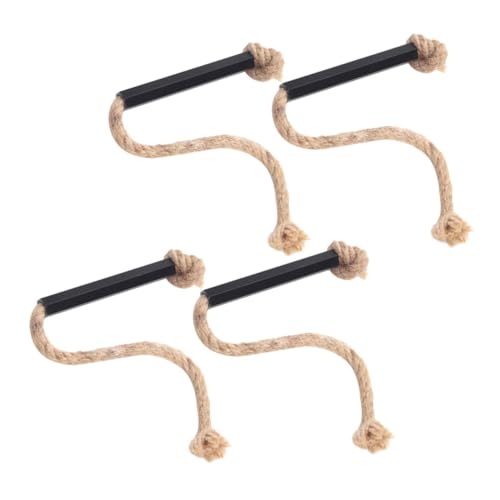 Happyyami Flax Rope Fire Starter 4 Pack Compact Beeswax Twine for Campfires Ropes for Outdoor Adventures