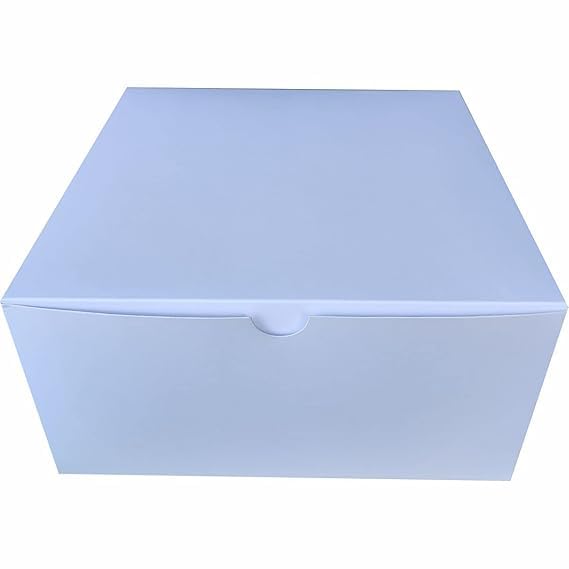 White Cake Boxes - 100 Pack, 1kg Capacity -1