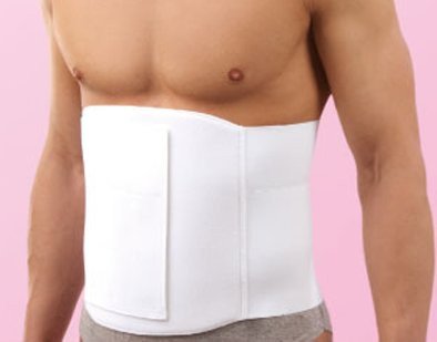 Truncuflex Postoperativer Stützverband 3-band. weiß Gr. 5, Hüft- und Rumpfbandagen, Bruchbandagen