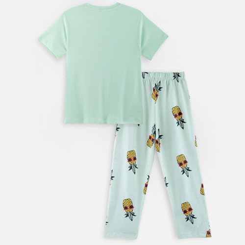 Image of Nap Chief Kids Cotton Night Suit for Boys & Girls, Tshirt & Pyjama Set for Sleepwear