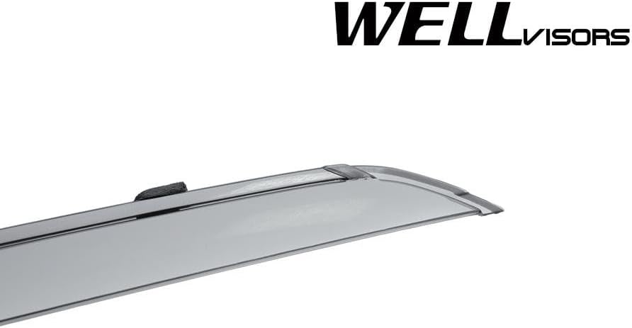 WellVisors Window Visors Wind Deflectors Compatible with Nissan 2018-2024 Kicks with Black Trim Rain Guards 3-847NS020