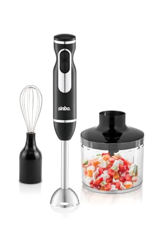 Shb-7529 Çok Fonksiyonlu El Blender Seti -Siyah Silver – Doğrayıcı & Çırpıcı Aparatlı