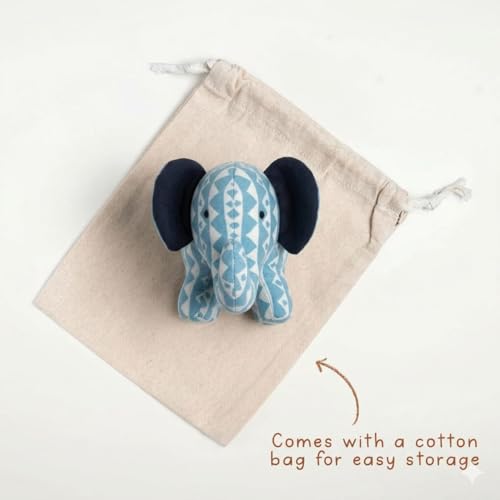 Image of Novo Baby Hand-Sewn Plush Toys - Soft Toy Set for Baby Girl & Boy | Recycled Fabric Stuffed Animal Toys | Eco-Friendly, Artisan-Made Soft Toys for Kids & Toddlers (Pack of 7)