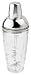 Visol "Mystic" Glass and Stainless Steel Cocktail Shaker, 23-Ounce, Chrome