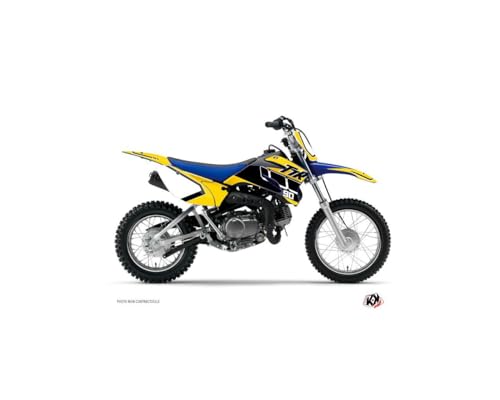 Kit déco Yamaha TTR 90 jaune autocollant moto cross vintage pour habillage carénage