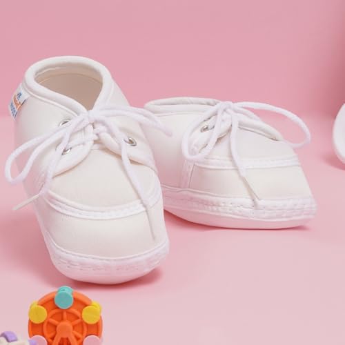 Image of Neska Moda 6 To 12 Months Baby Boys & Baby Girls Cotton Lace Booties