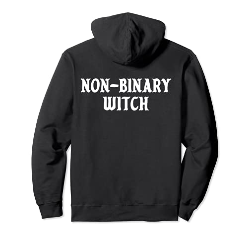 Strega Non Binaria LGBTQIA Pride Halloween Witch Felpa con Cappuccio