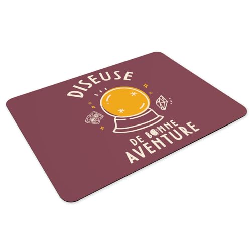 Set de table rouge de grande qualité motif boule de cristal tarot