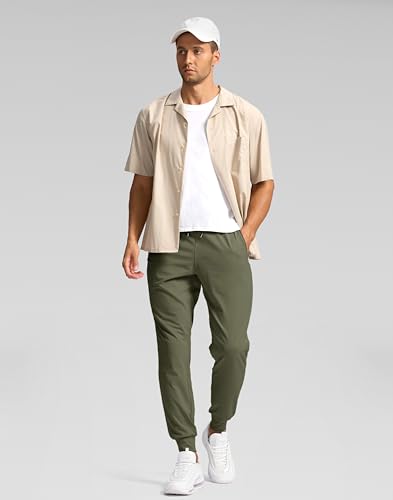 Image of Pudolla Men's Lightweight Jogger with Pockets 4-Way Stretch Sweatpants Workout Runing Athletic Track Pants
