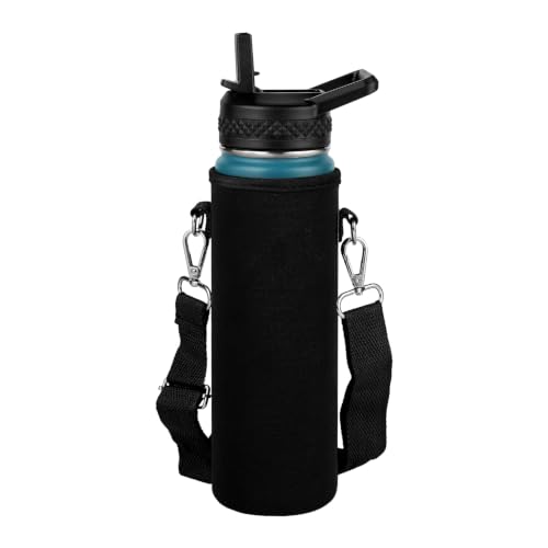 RAYMYLO Water Bottle Holder Carrier Bag Crossbody, 20 oz Black