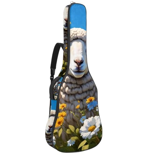 Housse guitare acoustique étanche 41 pouces multicolore avec poches