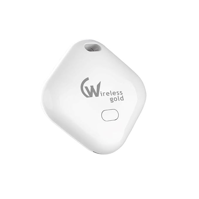 Air Tag for Apple with Loud Buzzer, Works with Apple Find My(No App Required), Worldwide Tracking for Keys, Wallets, Luggage, Pets and More, No Sim Needed, Replaceable Battery(White)