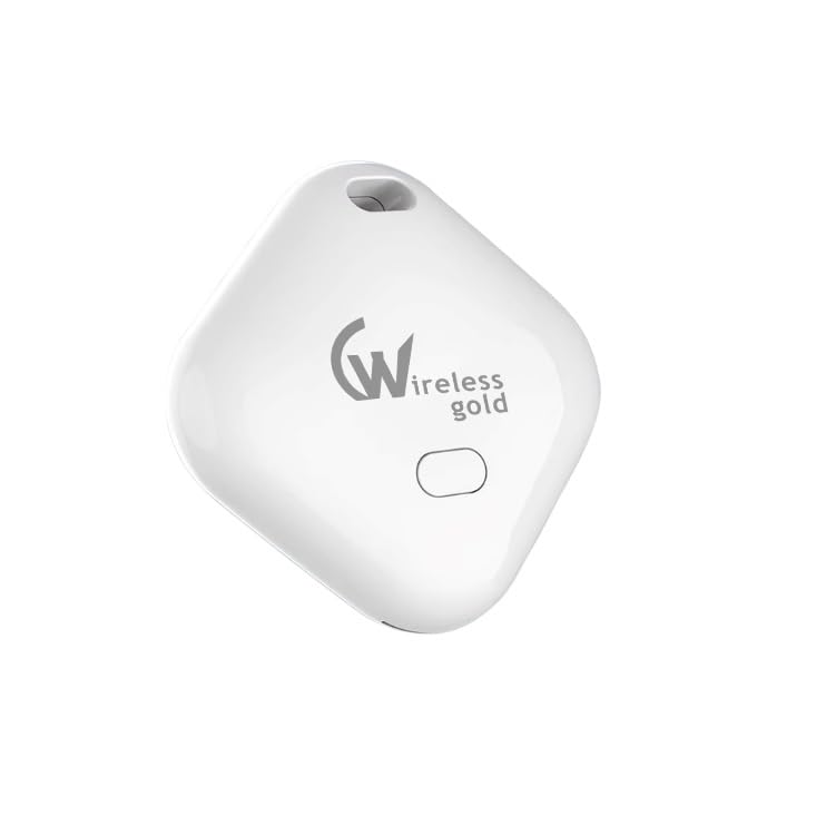 Wireless gold Air Tag for Apple with Loud Buzzer, Works with Apple Find My(No App Required), Worldwide Tracking for Keys, Wallets, Luggage, Pets and More, No Sim Needed, Replaceable Battery(White)-image-36