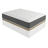 DUÉRMETE ONLINE - Pack Colchón Viscoelástico Bio Nature Grosor 24 cm con Canapé Madera Abatible Gran Capacidad Color Blanco, 135 x 190 cm