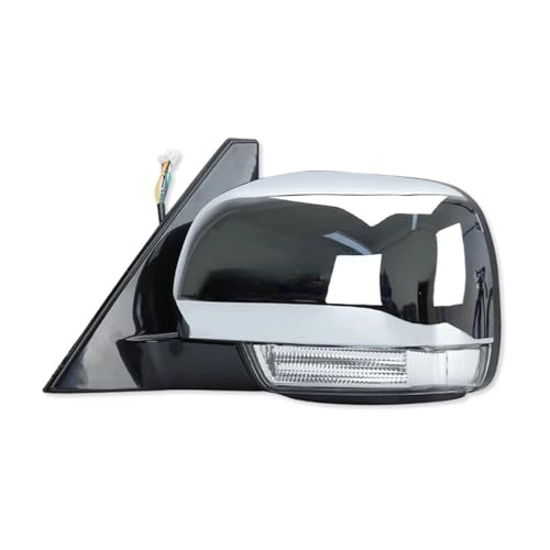 Side Door Mirror Assembly,Compatible For Mitsubishi Pajero V73 V77 V93 V97 2006-2021 Car Power Rear View Mirror Chrome Cover Cap 7632a655(10pins left)