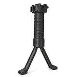 SQHYBAG Tactical Rifle Bipod 6-9 Inches Quick Release Bipod with Picatinny Rail Kits for Outdoor Sports (Black)