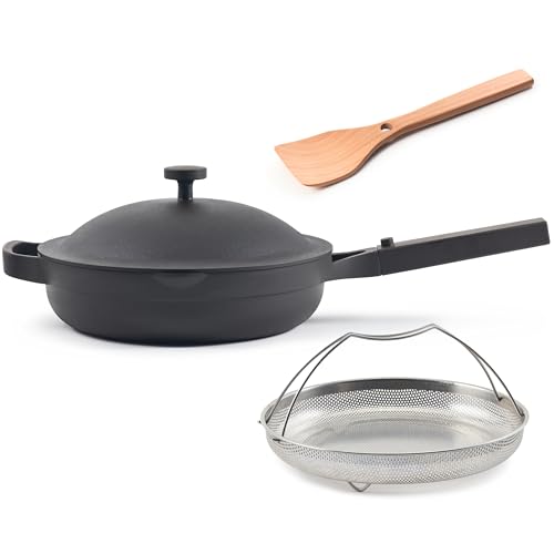 Image of Our Place Always Pan 2.0 | 10.5" Ceramic Pan with Modular Lid, Steamer Basket & Spatula | Patented 10-in-1 Nonstick, Non-Toxic Cookware Made Without PFAS | Induction & Oven-Safe up to 450°F | Char