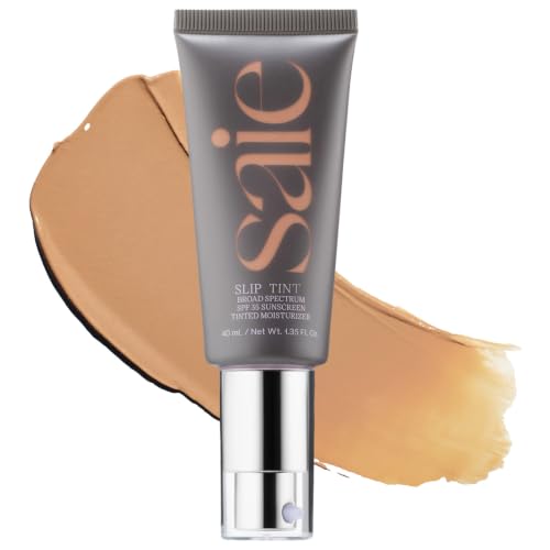Saie Slip Tint Tinted Moisturizer with SPF 35 - Light Coverage, Glowy Skin Tint & Mineral Sunscreen...