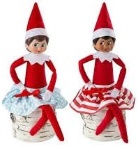 Elf on The Shelf Claus Couture Twirling in The Snow Skirts Novelty, Red/Blue/White