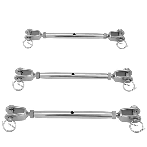 Turnbuckle Rigging Screw de Acero Inoxidable con Cuerpo Cerrado tipo Quijada para Tensión de Cable M6 miniatura 7
