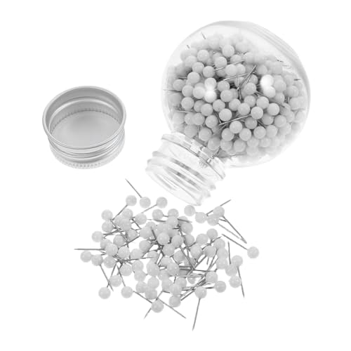 Beatifufu 600pcs Colored Pearl Pins Versatile Sewing Ball Heads Stainless Steel Dressmaker Craft Positioning Portable Sewing Pins