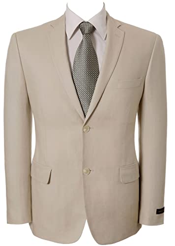 Men's Sport Coat Slim Fit 2 Button Linen Cotton Blazer Lightweight Jacket
