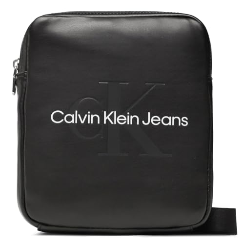 Chiusura con Zip Calvin Klein Borsello Tracolla Uomo Monogram Soft Reporter 18 K50K510108 BDS Nero