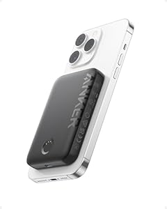 Anker 321 Magnetische Power Bank (PowerCore Magnetic 5K) Magnetic 5000mAh kabellose Powerbank, Kompatibel mit iPhone 17/16/15/14/13/12