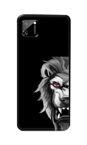 Image of PRINTFIDAA Printed Hard Back Cover Case for Realme C11 2020 Back Cover (Angry Lion) -112