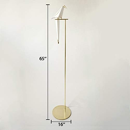 LITFAD Large Crane Shape Standing Light Contemporary Plastic Floor Light Modern LED Bedside Nightstand Lamp Floor Lamp for Living Room Bedroom Hotel - Warm Light
