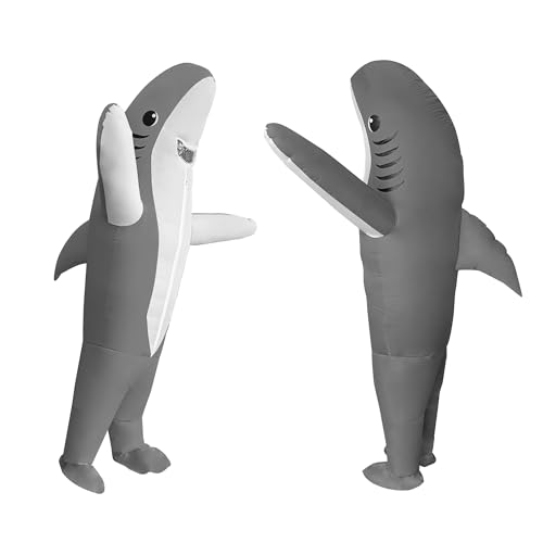 3 Packs Inflatable Costume for Adult Inflatable Halloween Costumes Blow Up Costumes for Party (Shark) 6
