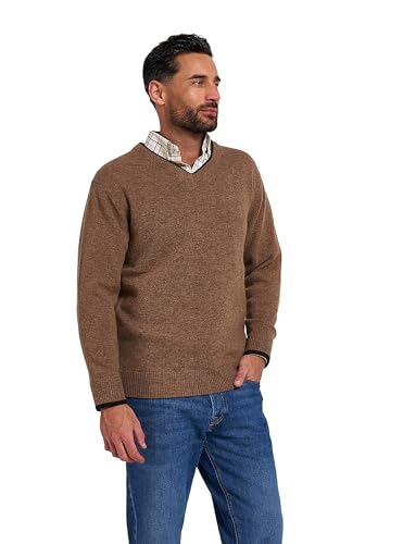of England Ashcombe 100% Lambswool Long Sleeve V-Neck Jumper Pullover2